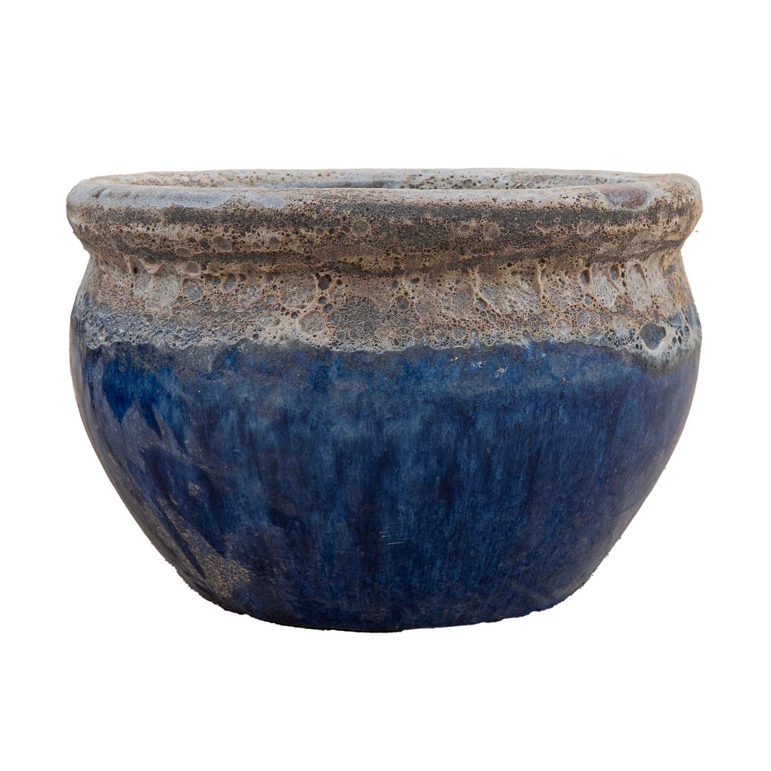 Vetle Pot - White Blue