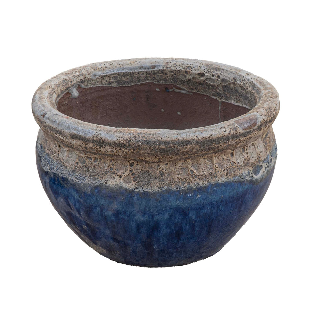 Vetle Pot - White Blue