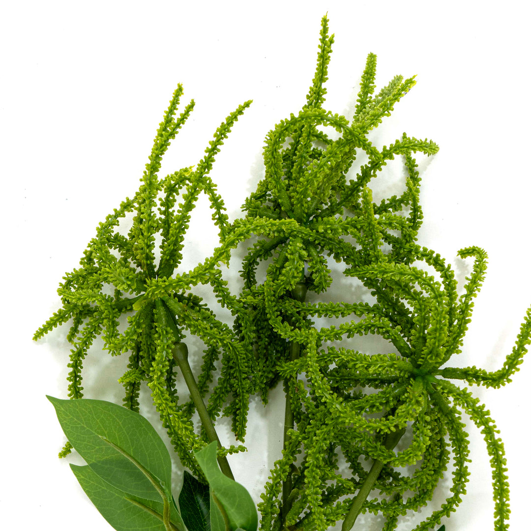 Faux Green Foxtail Amaranthus Stem with Folige