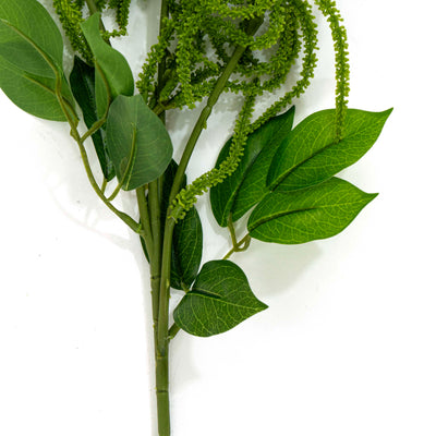 Faux Green Foxtail Amaranthus Stem with Folige