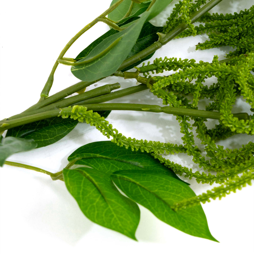 Faux Green Foxtail Amaranthus Stem with Folige