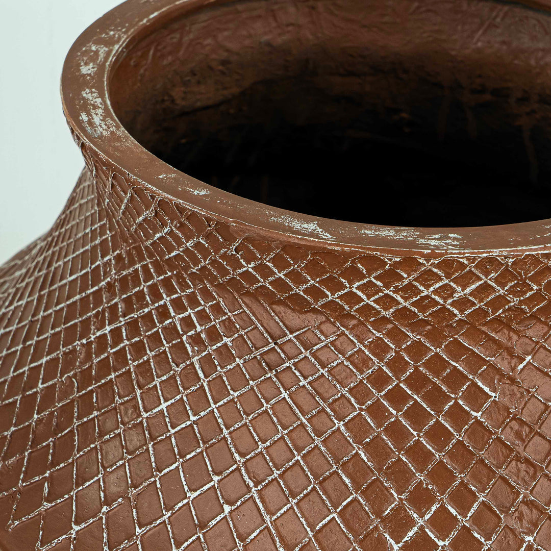 Brown Ancient Tall Pot