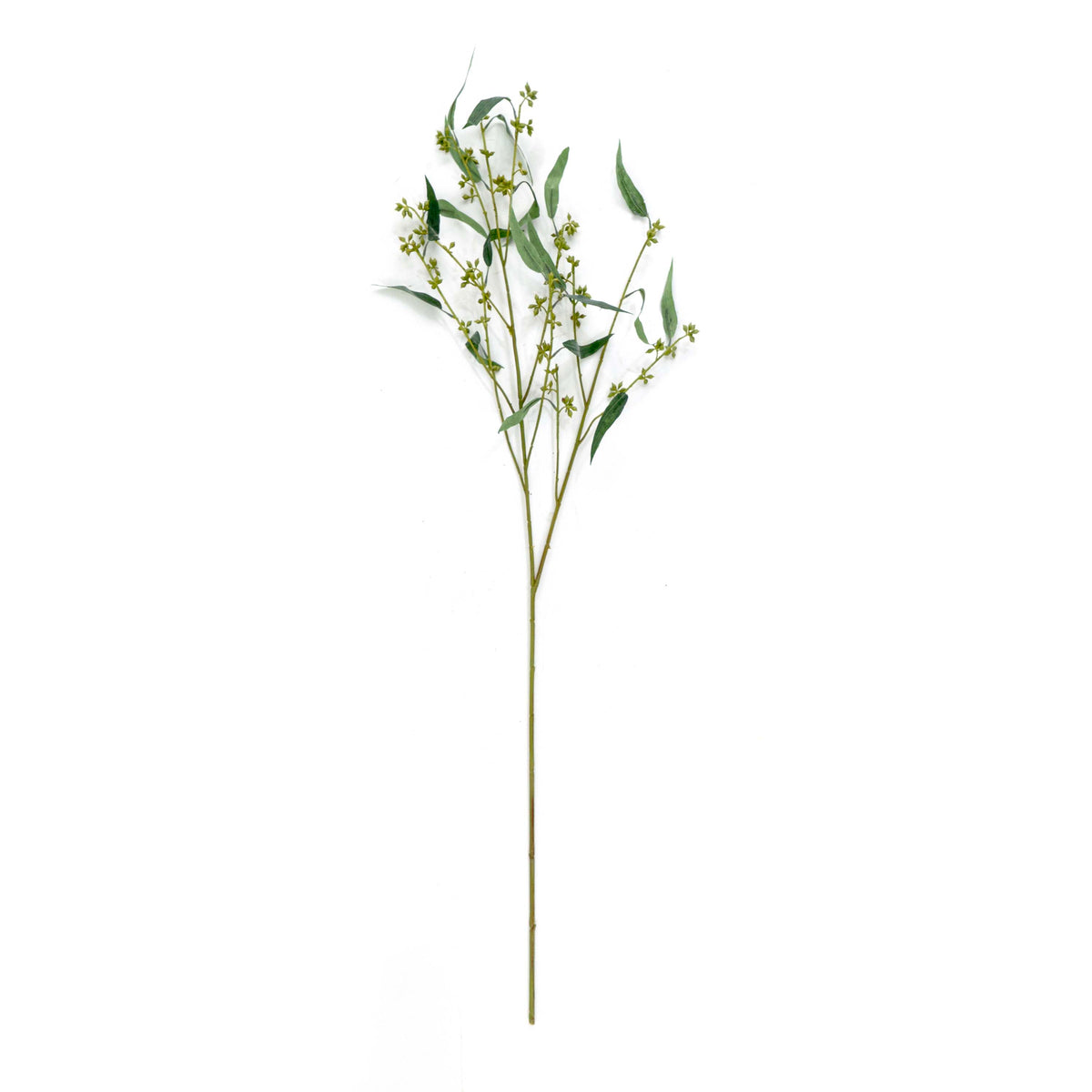 Faux Eucalyptus Stem with Flower Buds