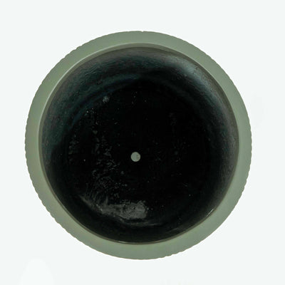 Fluted Wide Grey FRP Pot