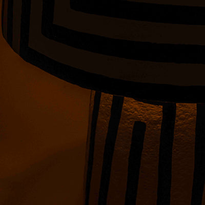 Handpainted Paper Mache Zebra Stripe Tall Table Lamp