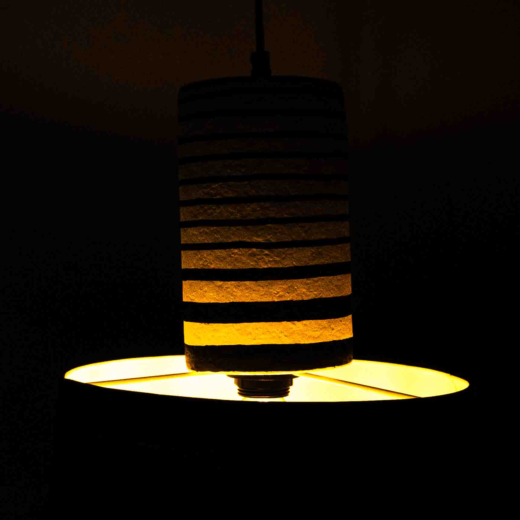 Hand Painted Paper Mache Pendant Lamp