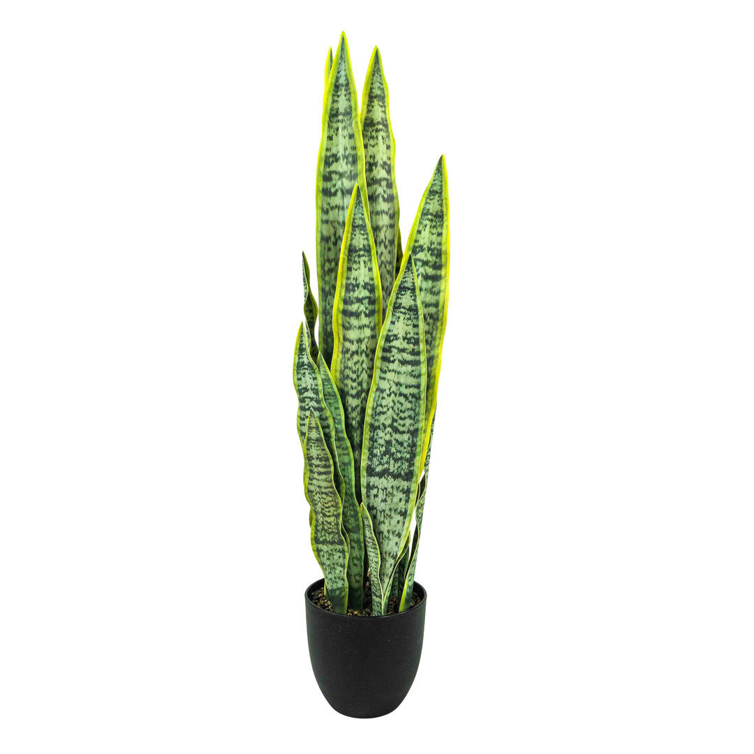 Faux Snake Plant Green With Pot