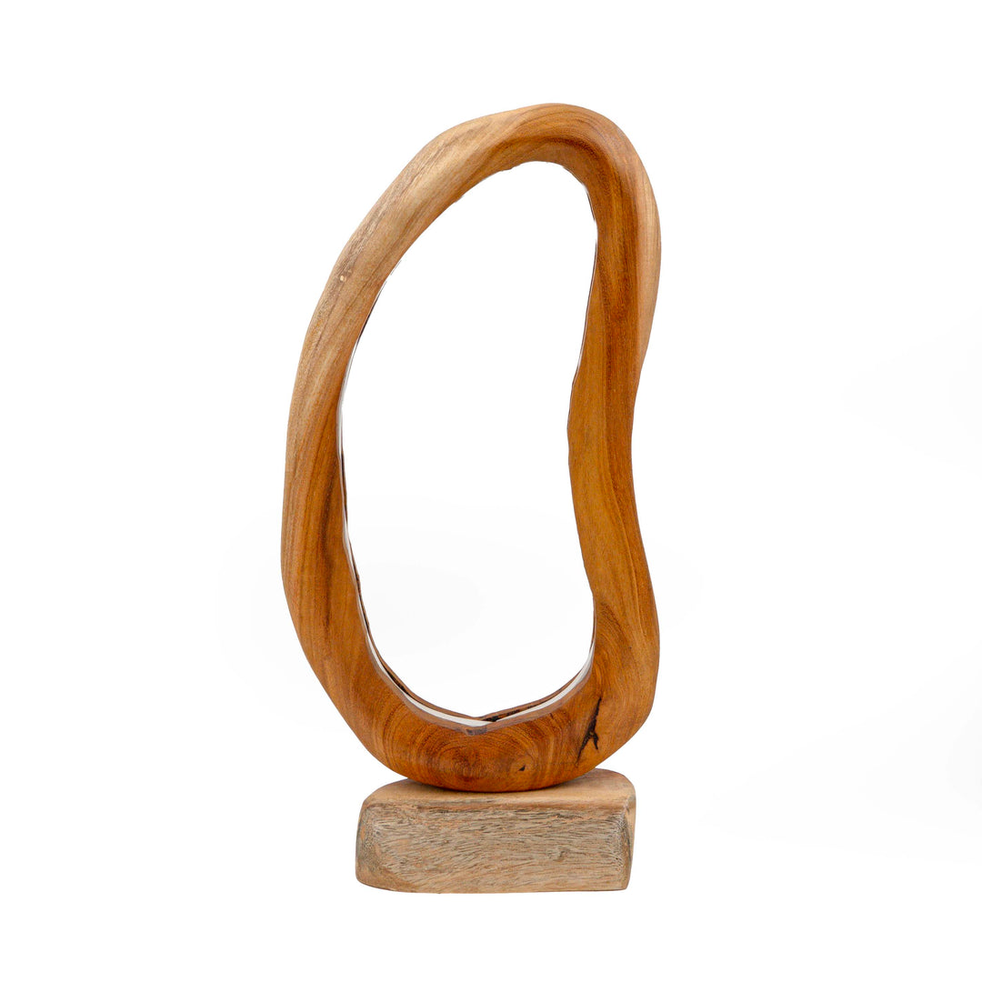 Vionli Live Edge U-Frame Mirror with Light
