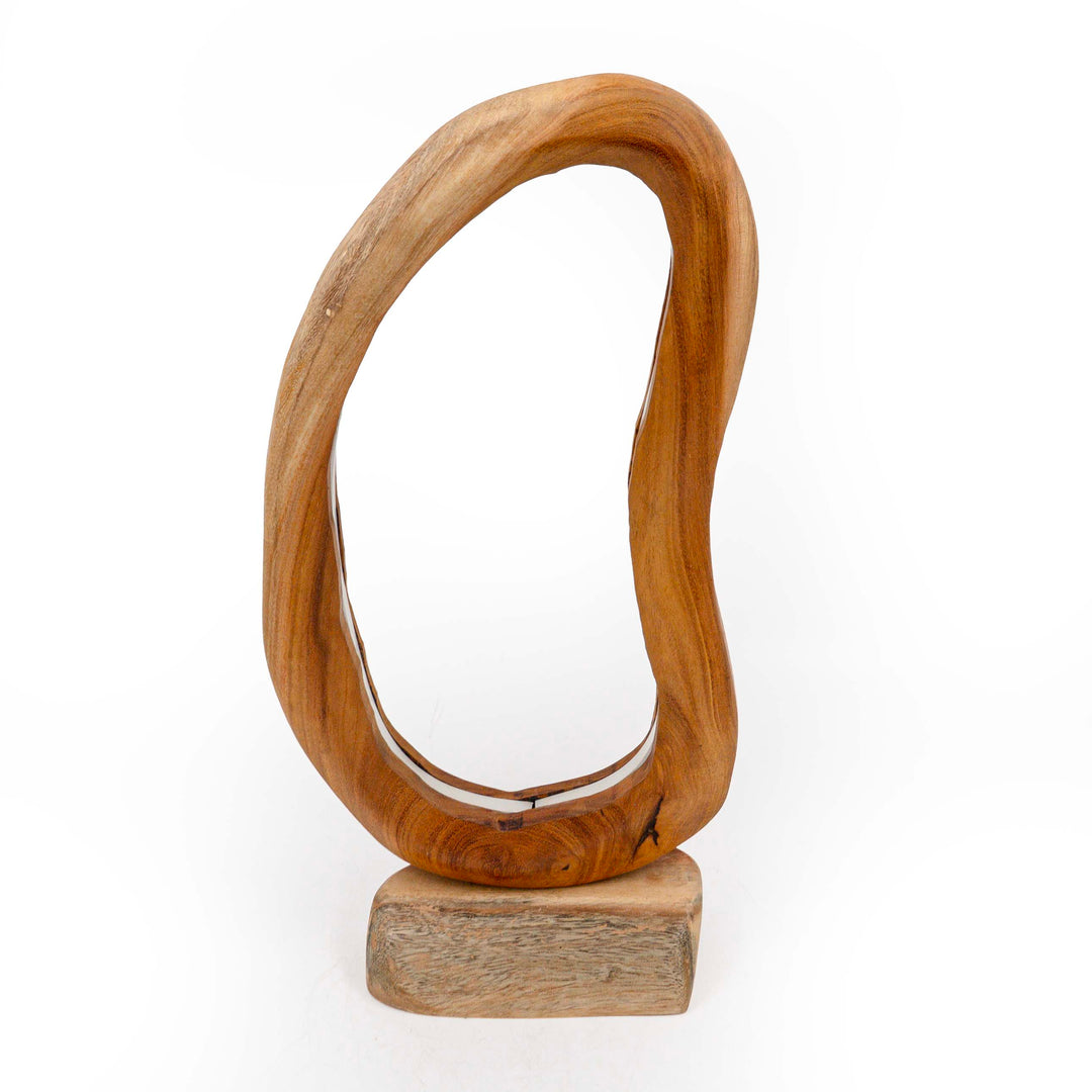 Vionli Live Edge U-Frame Mirror with Light