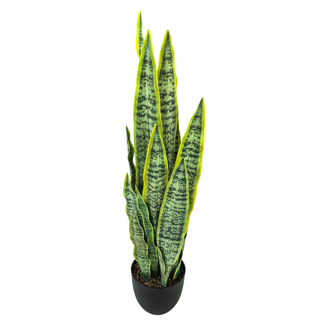 Faux Snake Plant Green With Pot