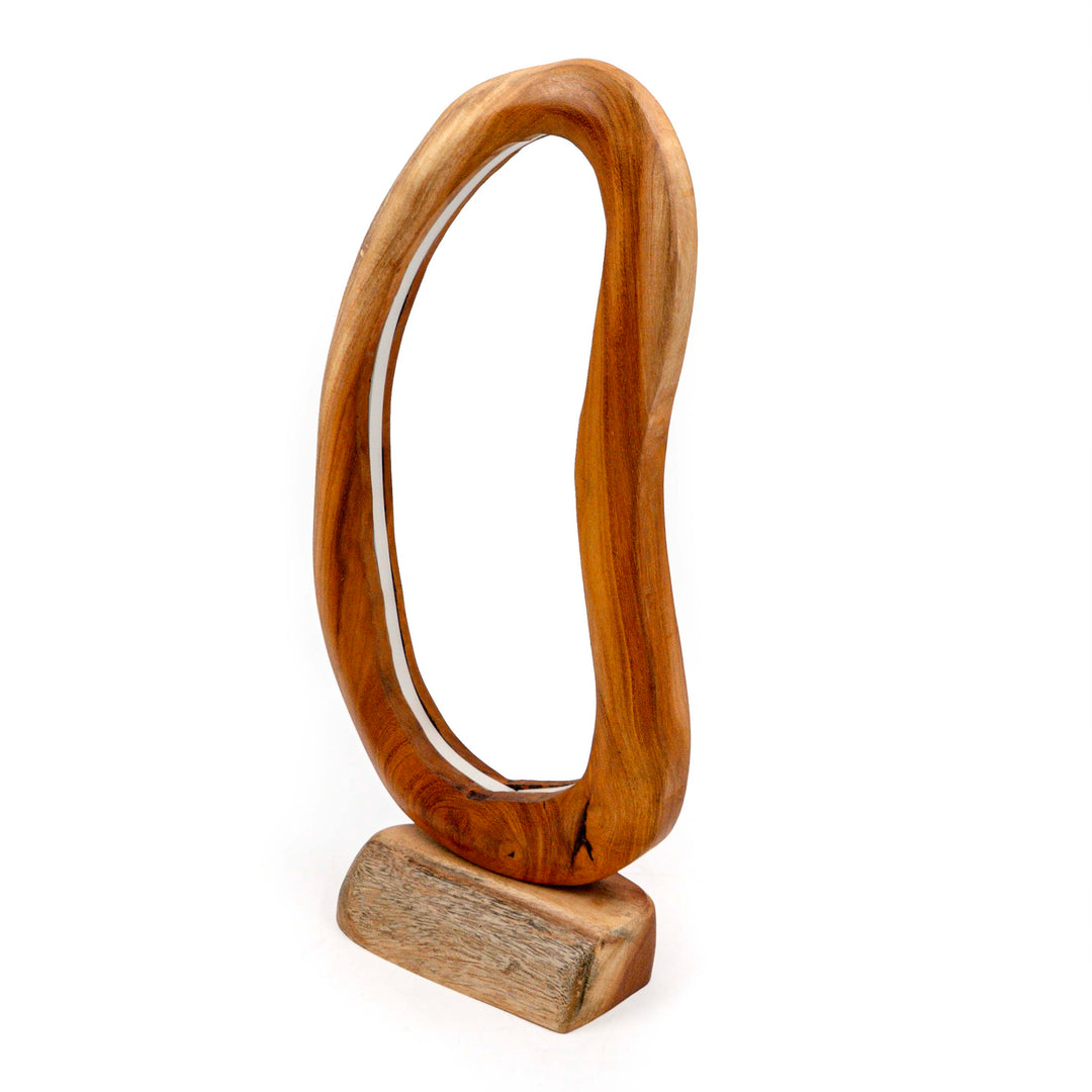 Vionli Live Edge U-Frame Mirror with Light