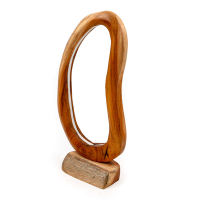 Vionli Live Edge U-Frame Mirror with Light