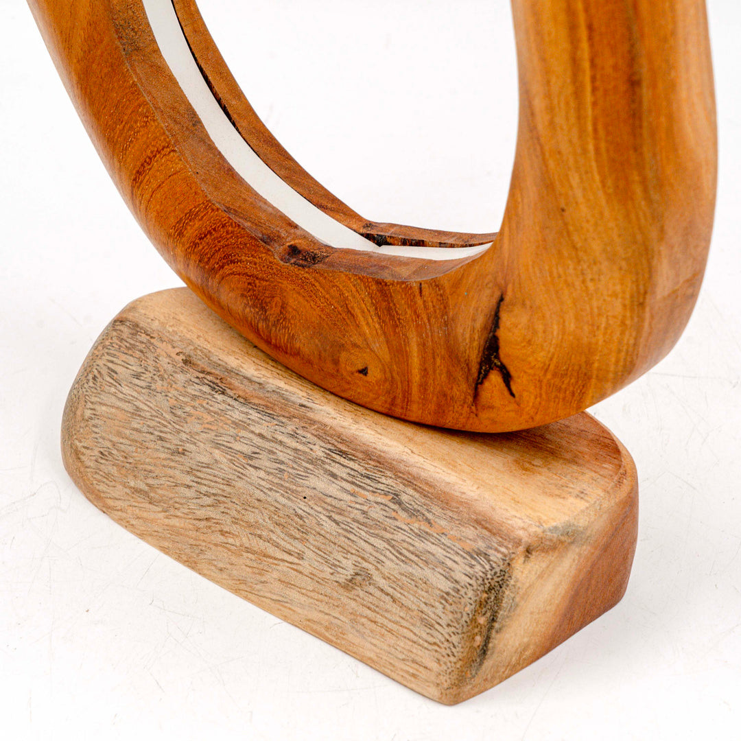 Vionli Live Edge U-Frame Mirror with Light