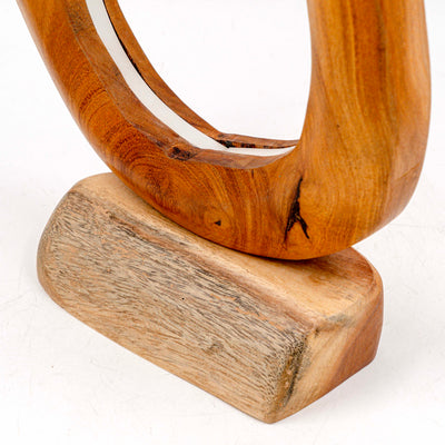 Vionli Live Edge U-Frame Mirror with Light