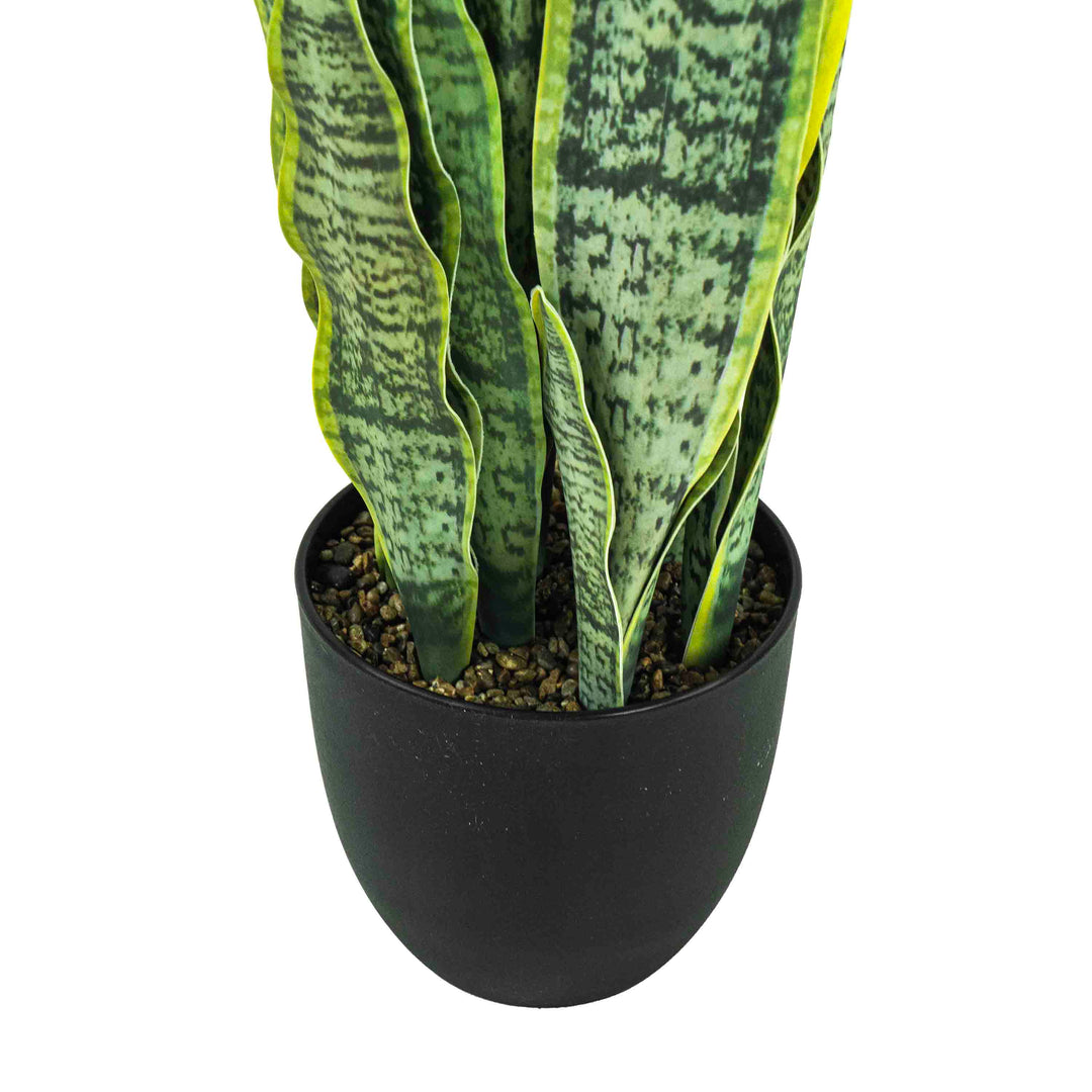 Faux Snake Plant Green With Pot