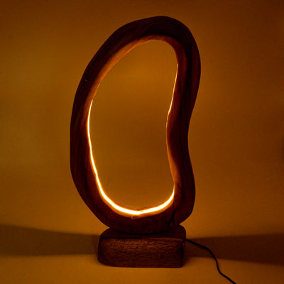 Vionli Live Edge U-Frame Mirror with Light