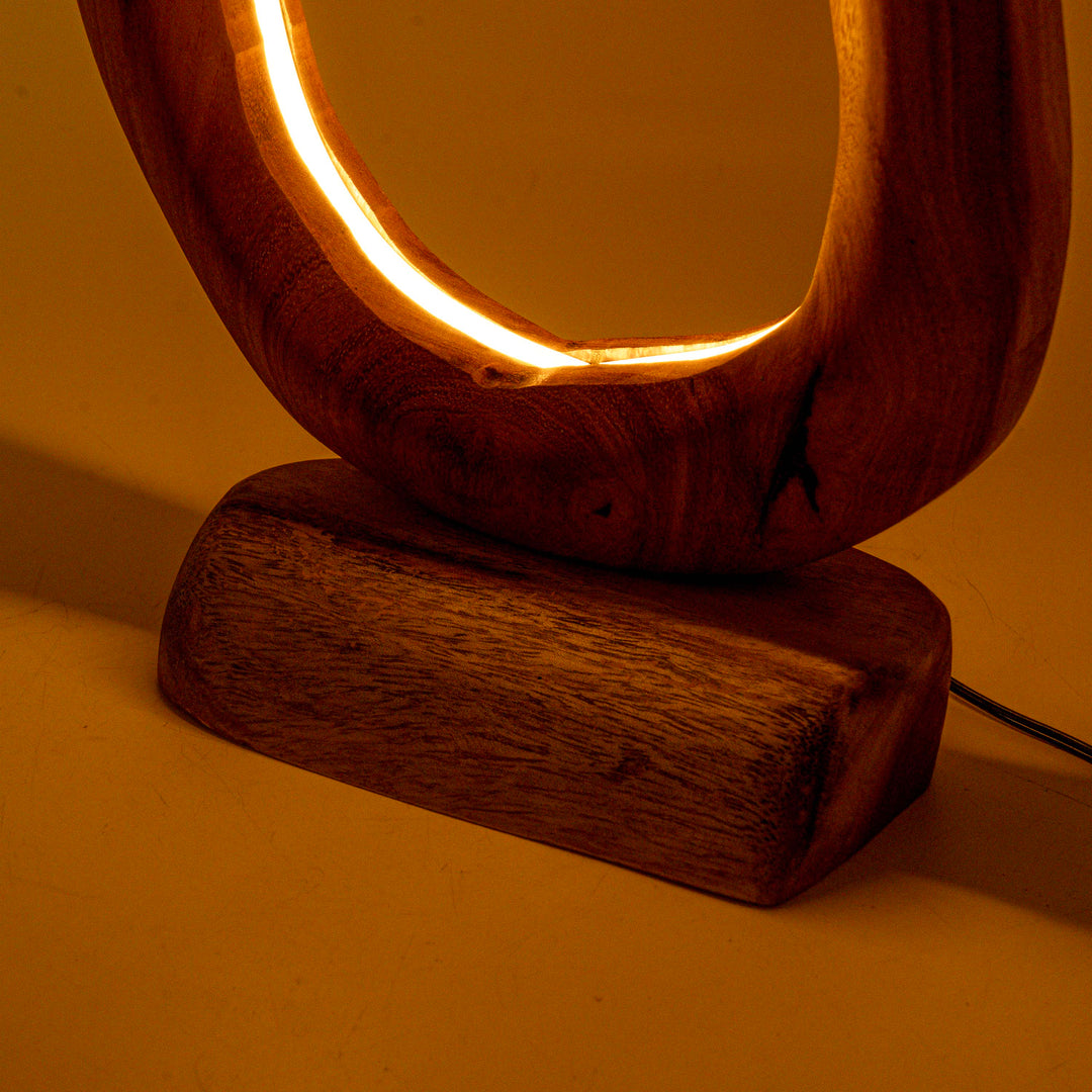 Vionli Live Edge U-Frame Mirror with Light