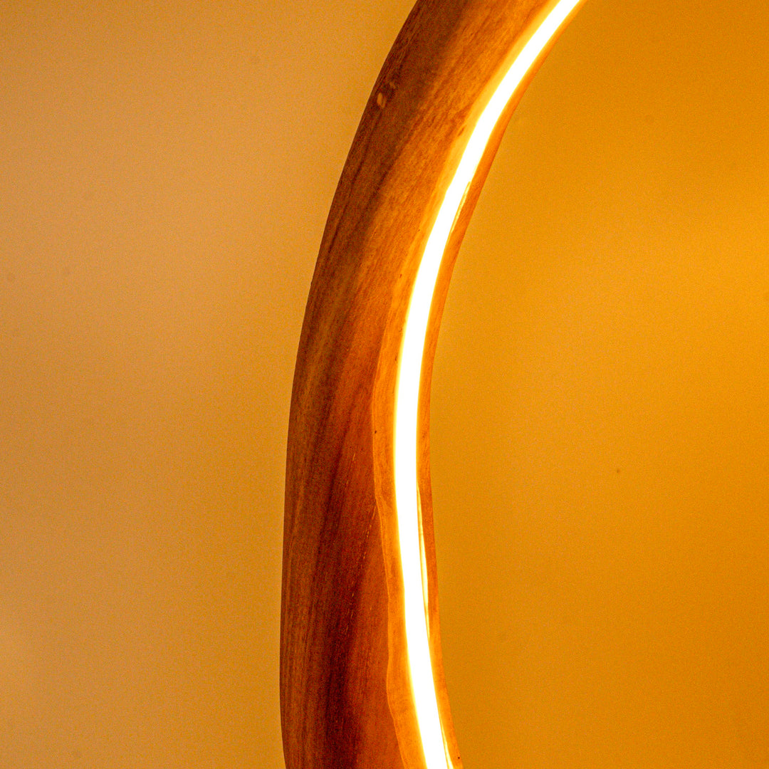Vionli Live Edge U-Frame Mirror with Light