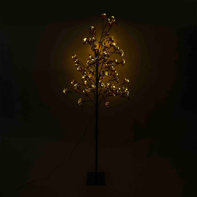 Warm White Led Tree With Red Ball And Adapter