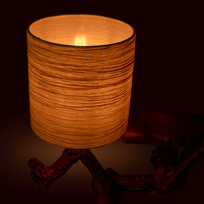 Fujedee Natural Stem Lamp with Tray Shelf