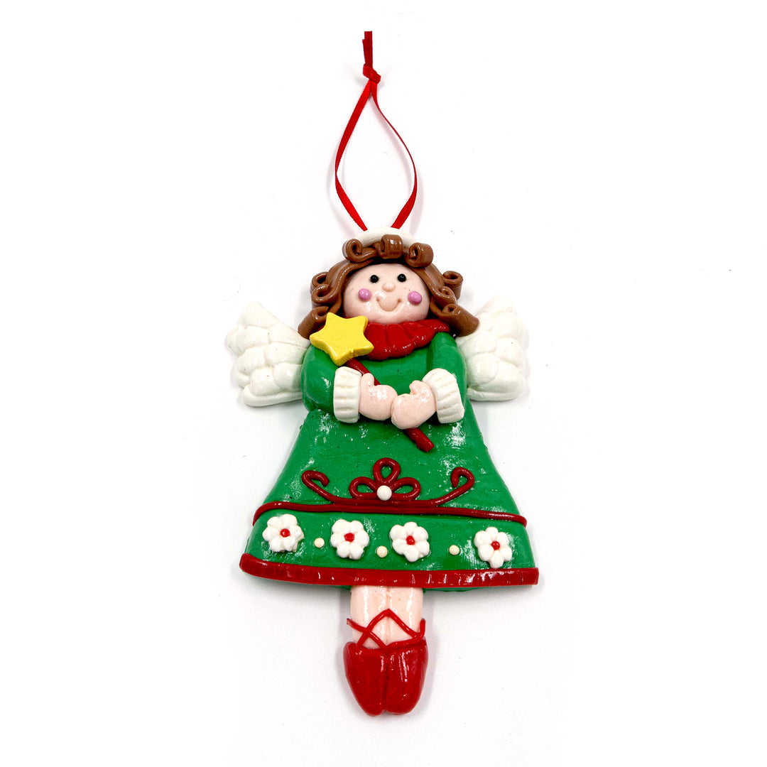 Christmas Ornament Angel Green