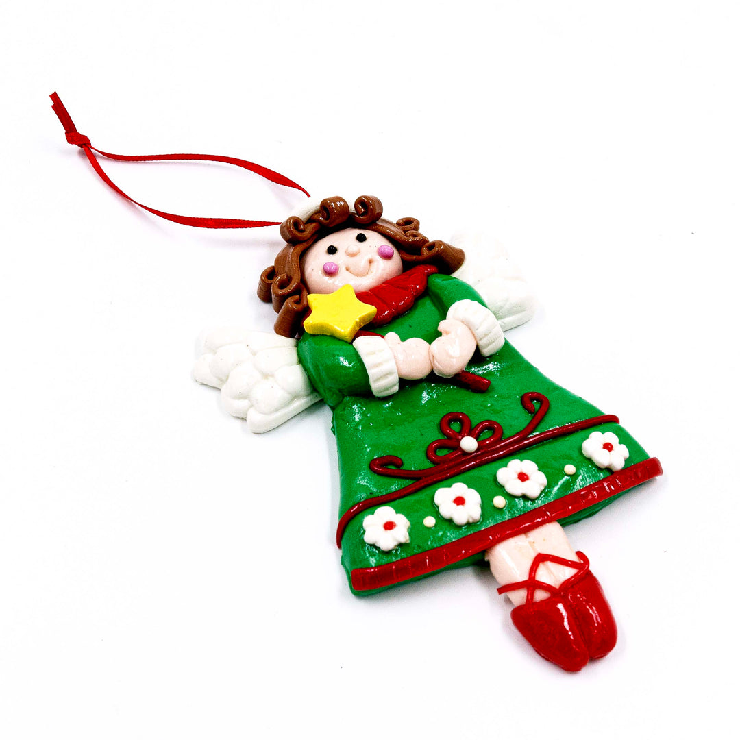 Christmas Ornament Angel Green