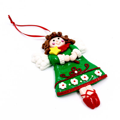 Christmas Ornament Angel Green