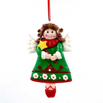 Christmas Ornament Angel Green