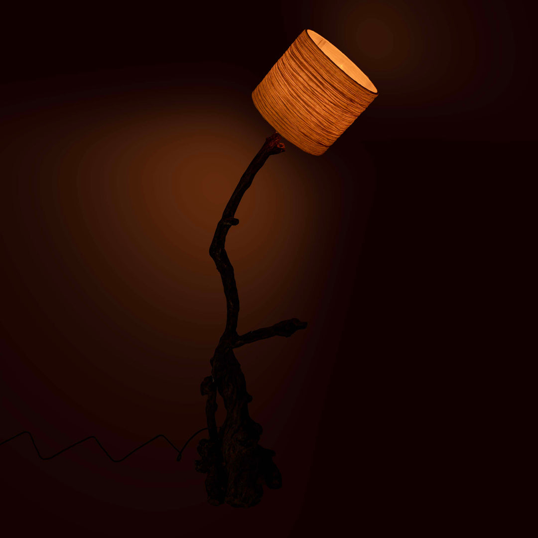 Cevinoi Natural V-shaped Stem Floor Lamp