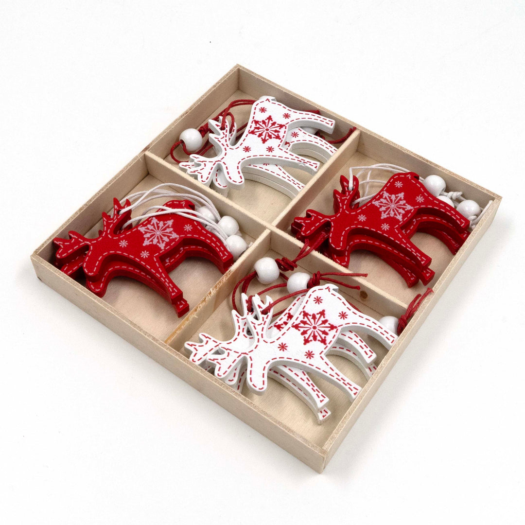 Christmas Reindeer Ornaments (Set of 4)