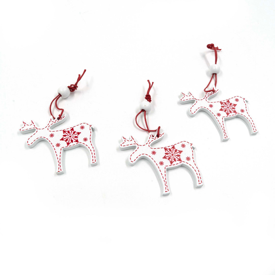 Christmas Reindeer Ornaments (Set of 4)