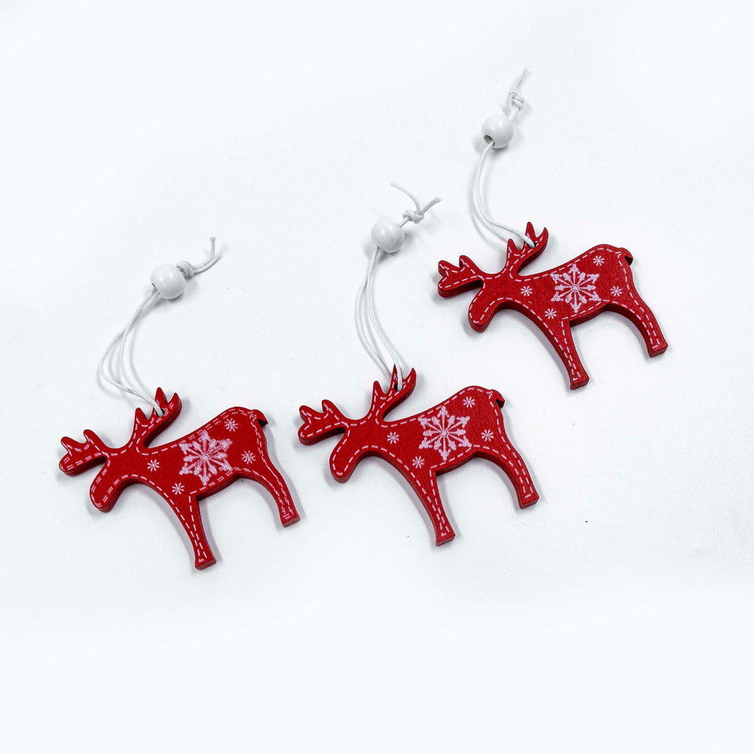 Christmas Reindeer Ornaments (Set of 4)