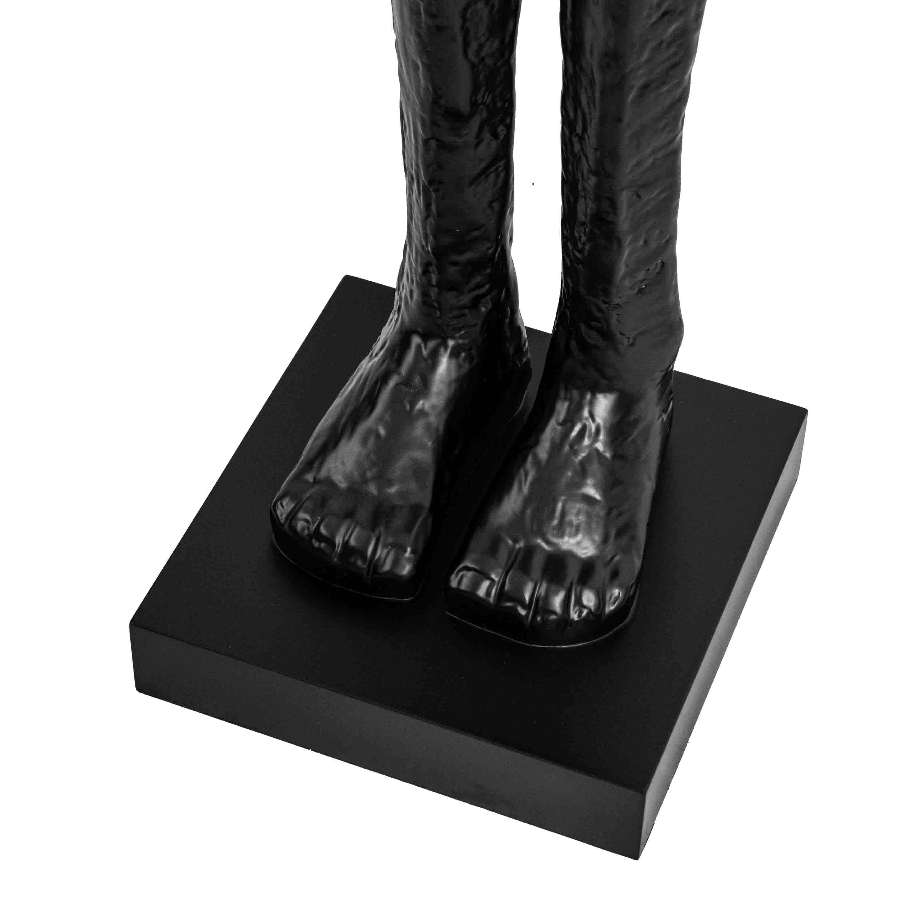 Man Standing Sculpture Black - 6 Feet
