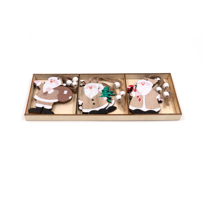 Christmas Santa Ornaments (Set of 3)