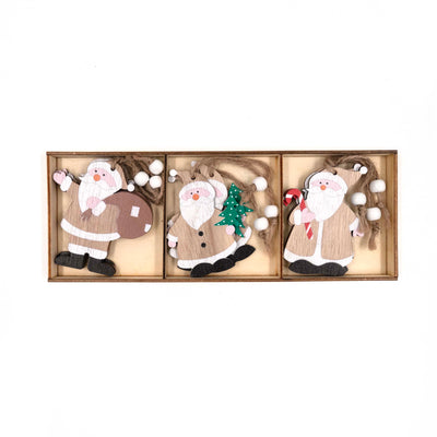 Christmas Santa Ornaments (Set of 3)