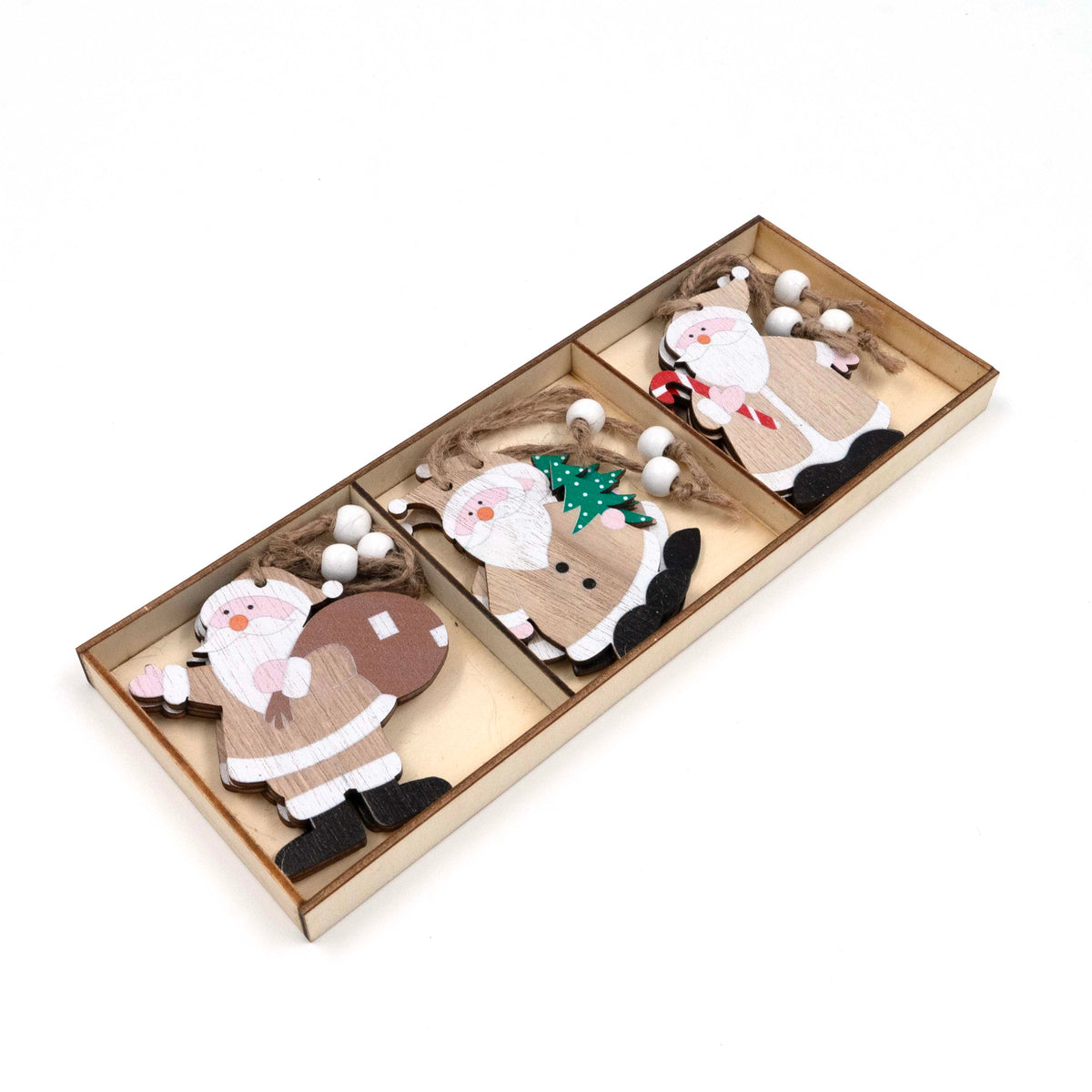 Christmas Santa Ornaments (Set of 3)