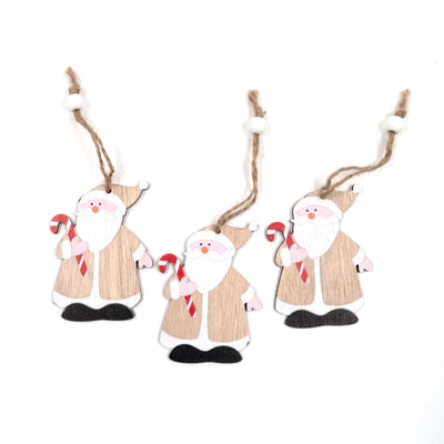 Christmas Santa Ornaments (Set of 3)