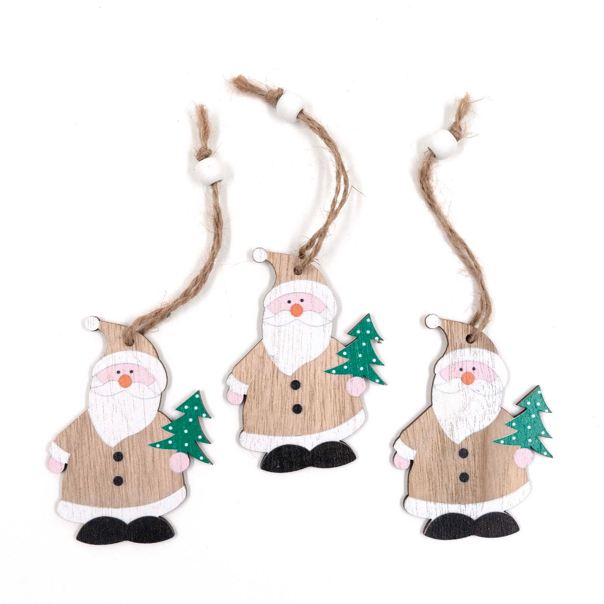 Christmas Santa Ornaments (Set of 3)