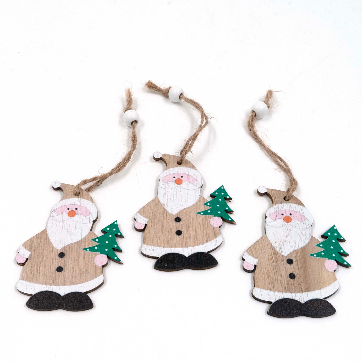 Christmas Santa Ornaments (Set of 3)