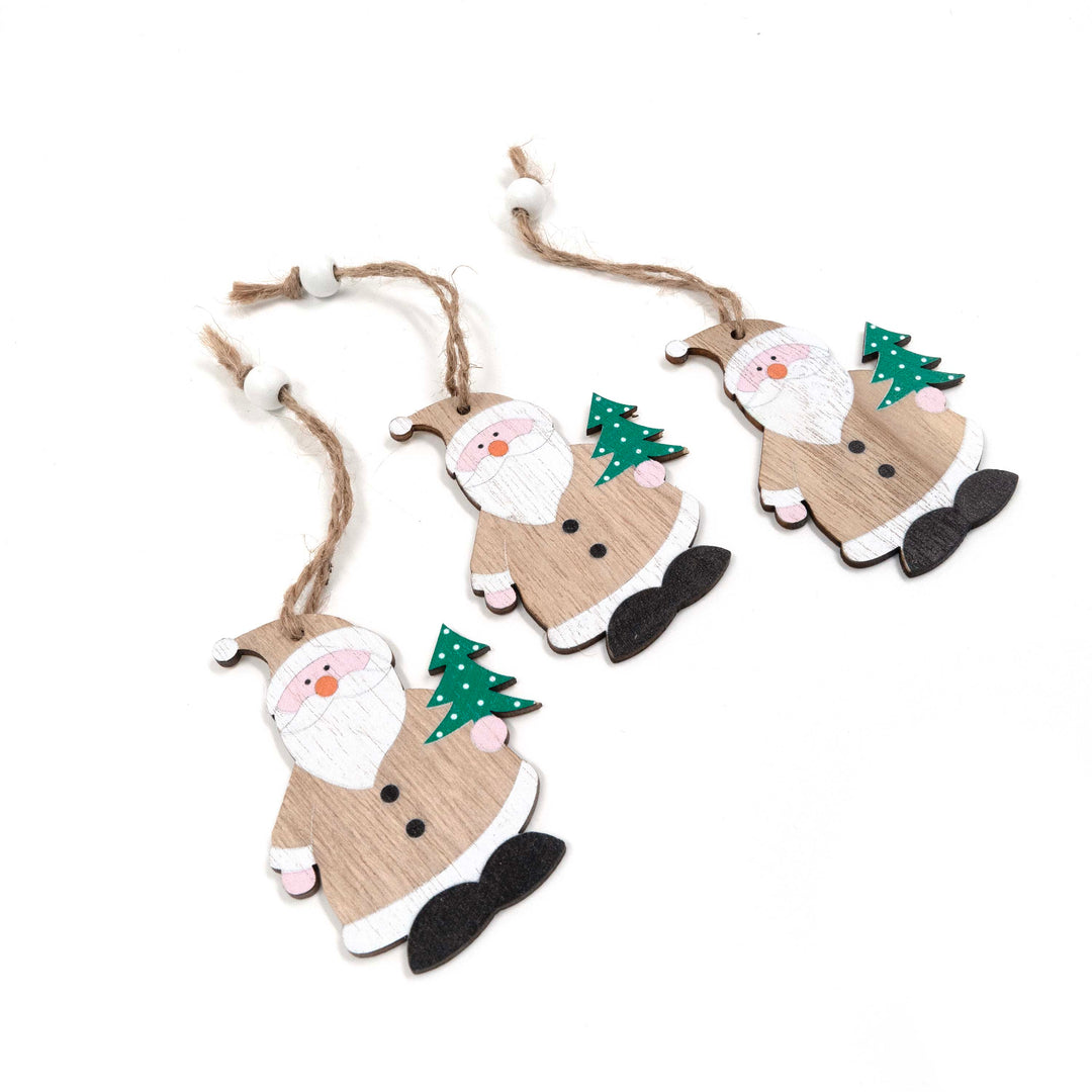 Christmas Santa Ornaments (Set of 3)