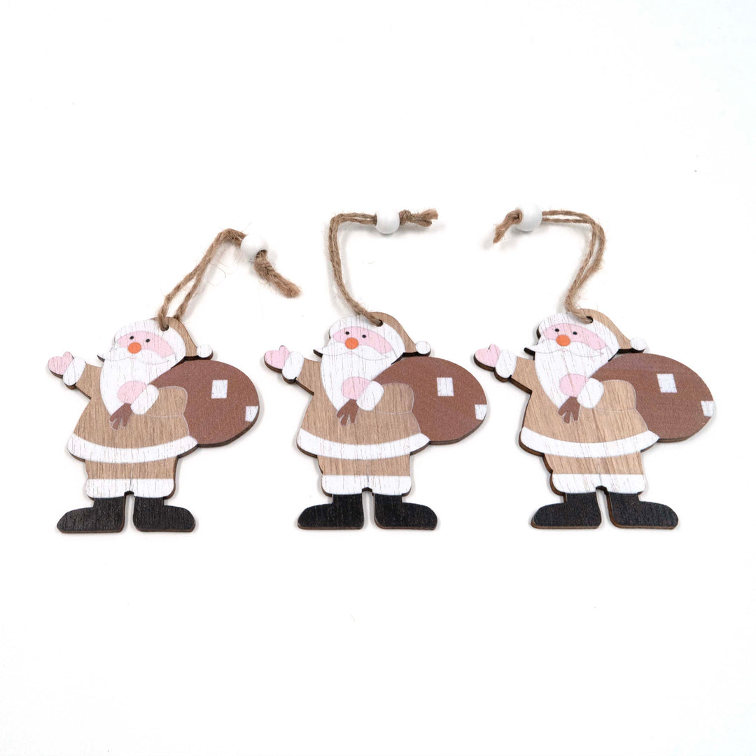 Christmas Santa Ornaments (Set of 3)