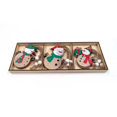 Christmas Snowman Ornaments (Set of 3)