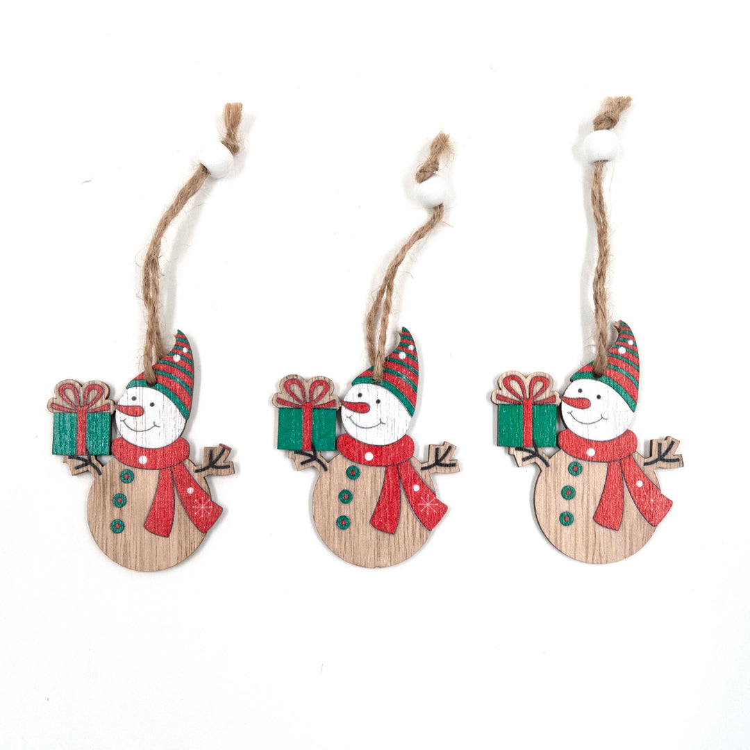 Christmas Snowman Ornaments (Set of 3)