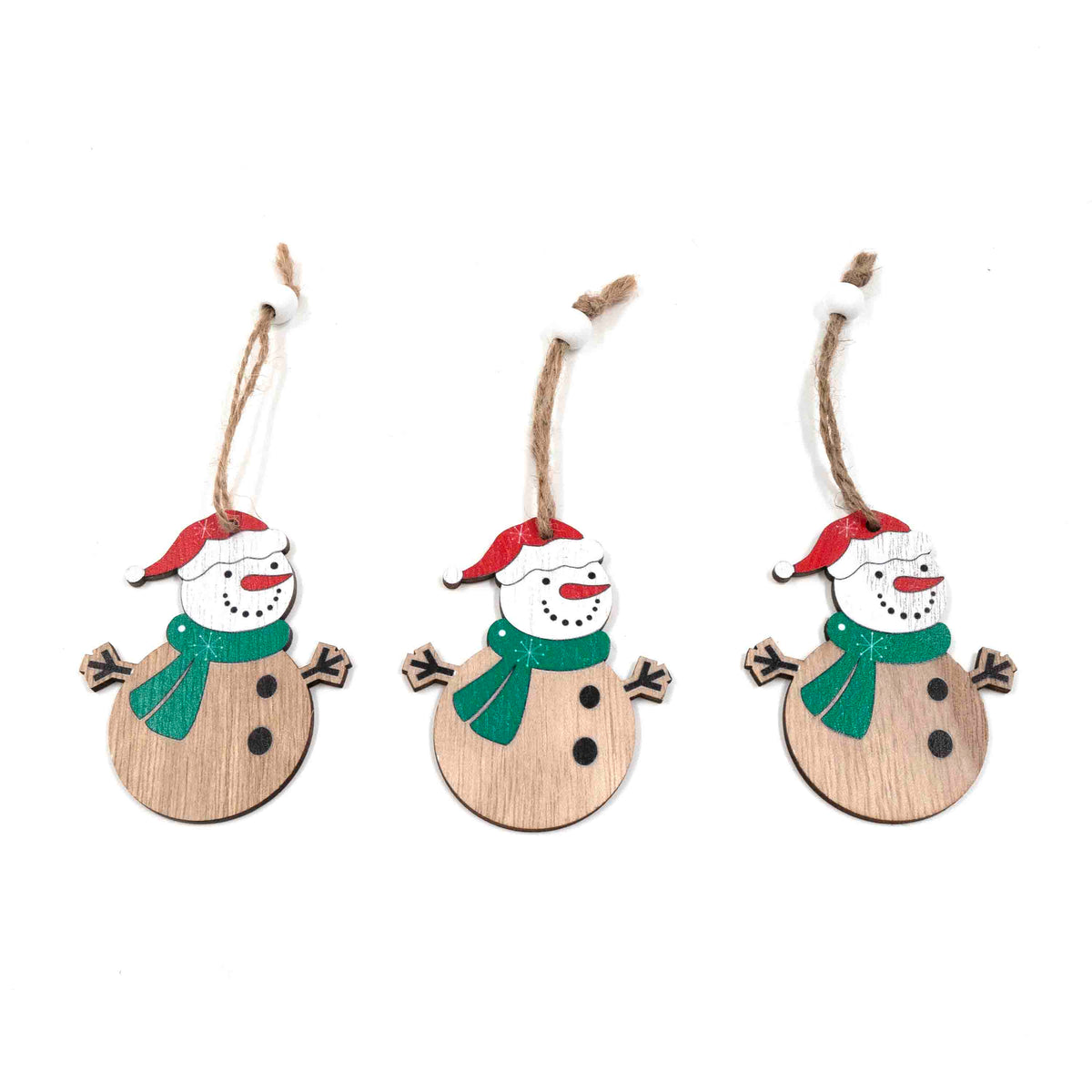 Christmas Snowman Ornaments (Set of 3)