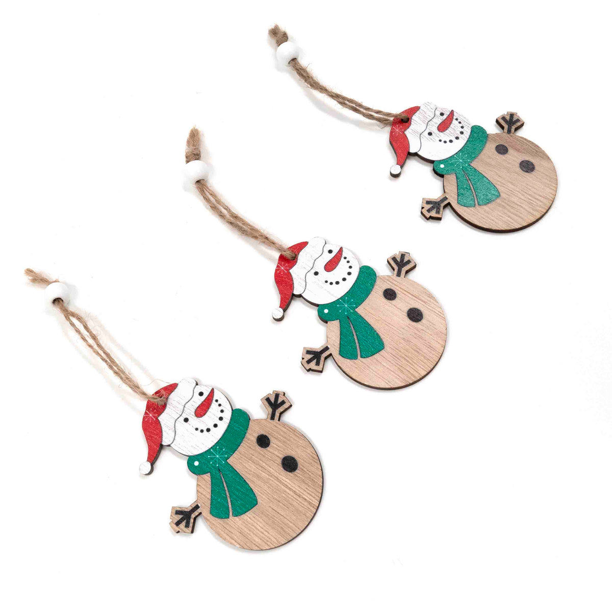 Christmas Snowman Ornaments (Set of 3)