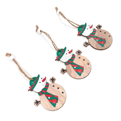 Christmas Snowman Ornaments (Set of 3)