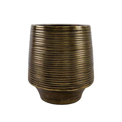 Bronze Glow Aluminium Planter with Holder