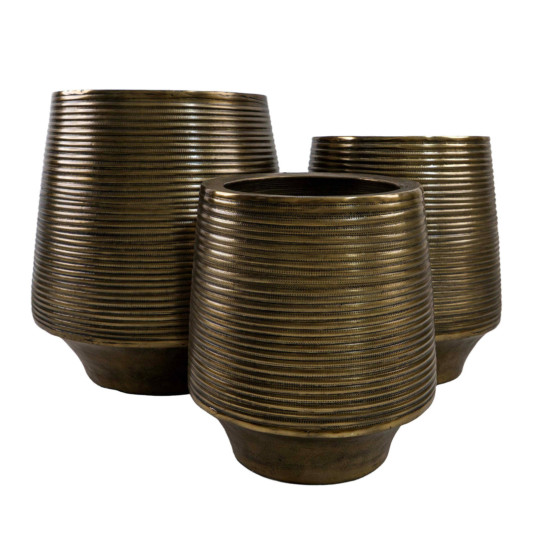 Bronze Glow Aluminium Planter with Holder