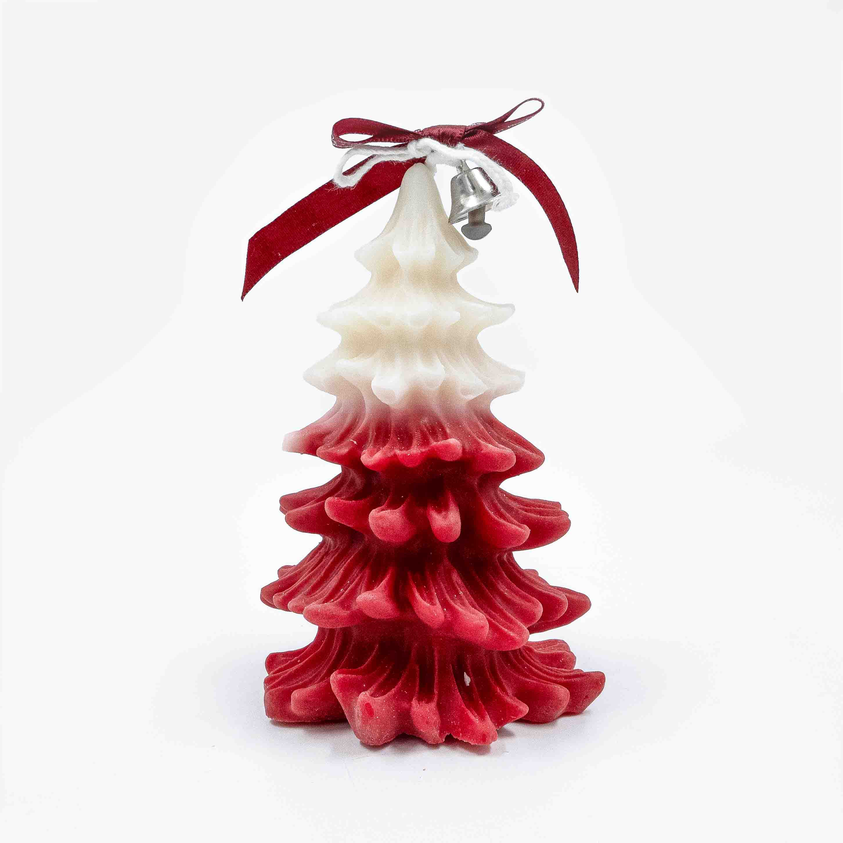 Iris Christmas Tree Candle Red