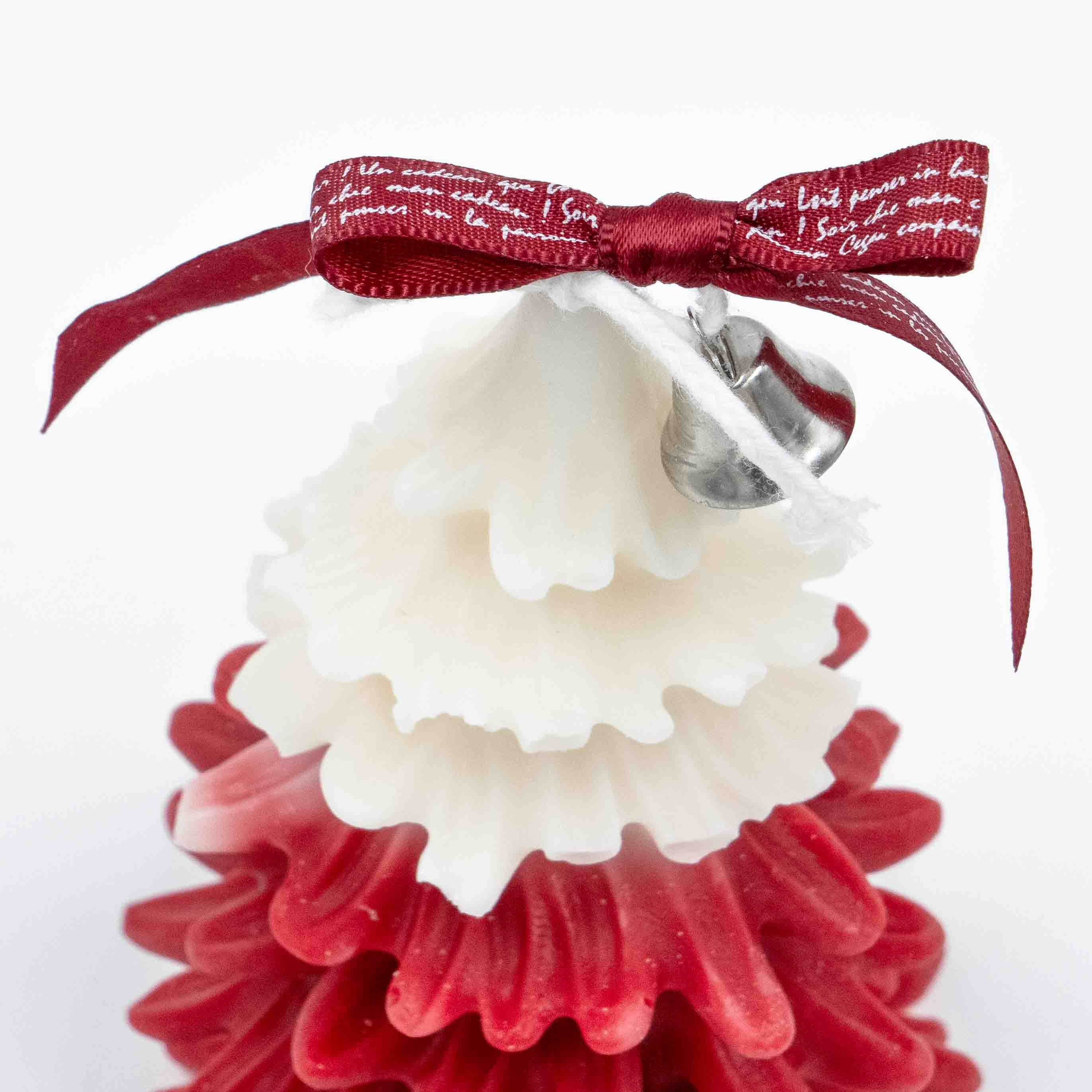 Iris Christmas Tree Candle Red